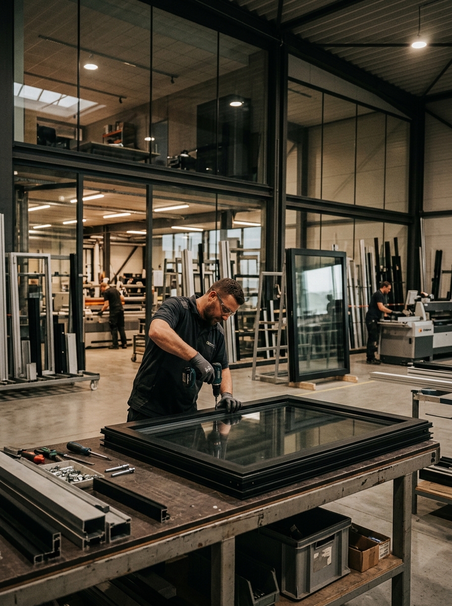Taller de fabricación de ventanas y puertas de aluminio Fabri Ventanas